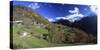 Panorama of the Village of Soglio Surrounded by Colorful Woods, Bregaglia Valley-Roberto Moiola-Stretched Canvas