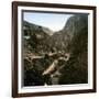 Panorama of Thiers (Puy-De-Dôme, France) Taken from the Road to Lyon, Circa 1890-1895-Leon, Levy et Fils-Framed Photographic Print