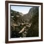 Panorama of Thiers (Puy-De-Dôme, France) Taken from the Road to Lyon, Circa 1890-1895-Leon, Levy et Fils-Framed Photographic Print