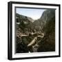 Panorama of Thiers (Puy-De-Dôme, France) Taken from the Road to Lyon, Circa 1890-1895-Leon, Levy et Fils-Framed Photographic Print