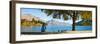 Panorama of Tourist Relaxing by Lake Wakatipu in Autumn at Queenstown, Otago, New Zealand-Matthew Williams-Ellis-Framed Photographic Print