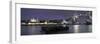 Panorama of Tower of London and Tower Bridge at Night-Veneratio-Framed Photographic Print
