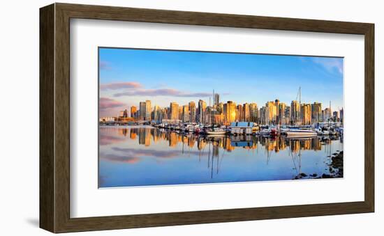 Panorama of Vancouver Skyline-null-Framed Art Print