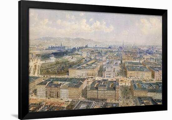 Panorama of Vienna, 1871-Rudolph von Alt-Framed Giclee Print