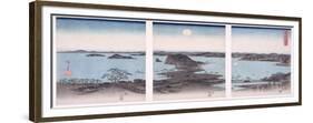 Panorama of Views of Kanazawa under Full Moon, from the Series 'snow, Moon and Flowers', 1857-Ando Hiroshige-Framed Giclee Print