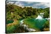 Panorama of Waterfalls in Krka National Park, Croatia-Lamarinx-Stretched Canvas