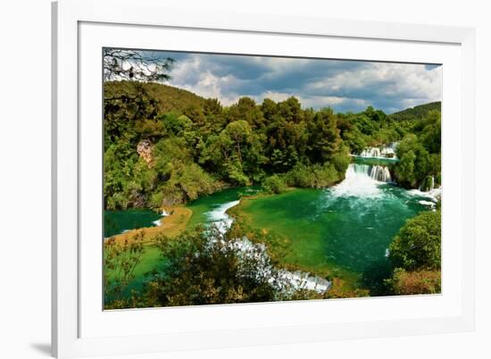 Panorama of Waterfalls in Krka National Park, Croatia-Lamarinx-Framed Photographic Print