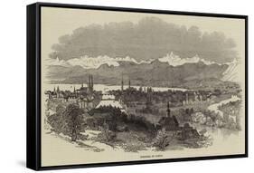 Panorama of Zurich-null-Framed Stretched Canvas