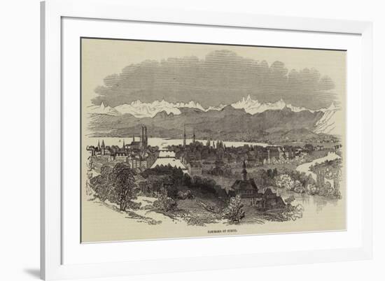 Panorama of Zurich-null-Framed Giclee Print