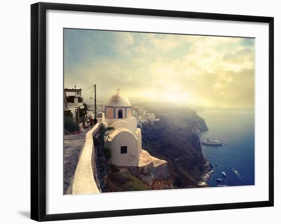 Panorama on Santorini Island-olly2-Framed Photographic Print