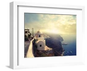 Panorama on Santorini Island-olly2-Framed Photographic Print