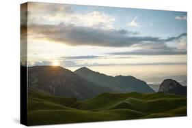 Panorama on the Klewenalp with basin Ried (village) in Switzerland-Rasmus Kaessmann-Stretched Canvas