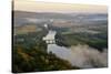 Panorama over the Dordogne River, Bastide of Domme, Domme, Dordogne, Perigord, France, Europe-Nathalie Cuvelier-Stretched Canvas