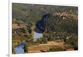 Panorama over the Dordogne River, Bastide of Domme, Domme, Dordogne, Perigord, France, Europe-Nathalie Cuvelier-Framed Photographic Print