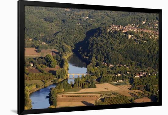 Panorama over the Dordogne River, Bastide of Domme, Domme, Dordogne, Perigord, France, Europe-Nathalie Cuvelier-Framed Photographic Print