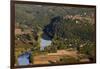 Panorama over the Dordogne River, Bastide of Domme, Domme, Dordogne, Perigord, France, Europe-Nathalie Cuvelier-Framed Premium Photographic Print