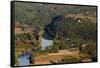 Panorama over the Dordogne River, Bastide of Domme, Domme, Dordogne, Perigord, France, Europe-Nathalie Cuvelier-Framed Stretched Canvas