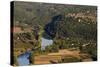 Panorama over the Dordogne River, Bastide of Domme, Domme, Dordogne, Perigord, France, Europe-Nathalie Cuvelier-Stretched Canvas