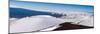 Panorama photograph of snow on the summit of Mauna Kea, Hawaii-Mark A Johnson-Mounted Photographic Print