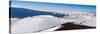 Panorama photograph of snow on the summit of Mauna Kea, Hawaii-Mark A Johnson-Stretched Canvas