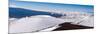 Panorama photograph of snow on the summit of Mauna Kea, Hawaii-Mark A Johnson-Mounted Photographic Print