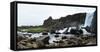 Panorama, Pingvellir National Park, Waterfall-Catharina Lux-Framed Stretched Canvas