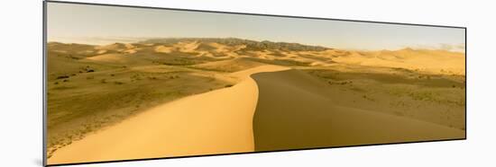 Panorama. Sand Dunes at Sunset. Gobi Desert. Mongolia.-Tom Norring-Mounted Premium Photographic Print