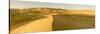 Panorama. Sand Dunes at Sunset. Gobi Desert. Mongolia.-Tom Norring-Stretched Canvas