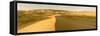 Panorama. Sand Dunes at Sunset. Gobi Desert. Mongolia.-Tom Norring-Framed Stretched Canvas