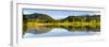 Panorama Scenery in Bavaria in the Allgäu with Water Mirroring-Wolfgang Filser-Framed Photographic Print