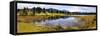 Panorama Scenery in Bavaria with Hegratsrieder in Front of the Ammergauer Mountains-Wolfgang Filser-Framed Stretched Canvas