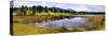 Panorama Scenery in Bavaria with Hegratsrieder in Front of the Ammergauer Mountains-Wolfgang Filser-Stretched Canvas