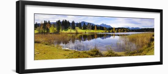 Panorama Scenery in Bavaria with Hegratsrieder in Front of the Ammergauer Mountains-Wolfgang Filser-Framed Photographic Print