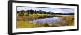 Panorama Scenery in Bavaria with Hegratsrieder in Front of the Ammergauer Mountains-Wolfgang Filser-Framed Photographic Print