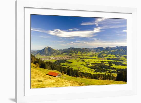 Panorama Scenery in Bavaria-Wolfgang Filser-Framed Photographic Print