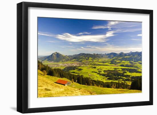 Panorama Scenery in Bavaria-Wolfgang Filser-Framed Photographic Print
