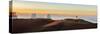 Panorama. Sunset at Maunakea Observatory. Hawaii. Usa-Tom Norring-Stretched Canvas