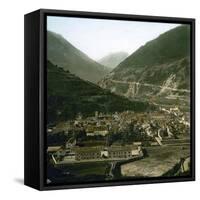 Panorama Taken from the Hautecour Road, Moutiers (Savoy, France), around 1900-Leon, Levy et Fils-Framed Stretched Canvas