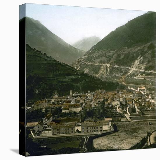 Panorama Taken from the Hautecour Road, Moutiers (Savoy, France), around 1900-Leon, Levy et Fils-Stretched Canvas