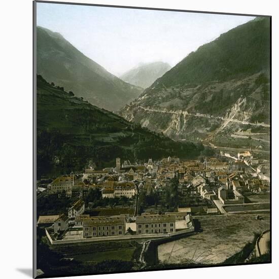 Panorama Taken from the Hautecour Road, Moutiers (Savoy, France), around 1900-Leon, Levy et Fils-Mounted Photographic Print