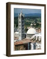 Panorama to Cathedral, Sienna, Tuscany, Italy-Peter Thompson-Framed Photographic Print