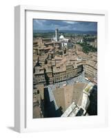 Panorama to Cathedral, Sienna, Tuscany, Italy-Peter Thompson-Framed Photographic Print