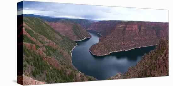 Panorama, USA, Flaming Gorge Nationwide Recreation Area-Catharina Lux-Stretched Canvas