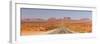 Panorama, USA, Monument Valley, Highway-Catharina Lux-Framed Photographic Print