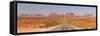 Panorama, USA, Monument Valley, Highway-Catharina Lux-Framed Stretched Canvas