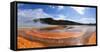 Panorama, USA, Yellowstone National Park, Grand Prismatic Spring-Catharina Lux-Framed Stretched Canvas