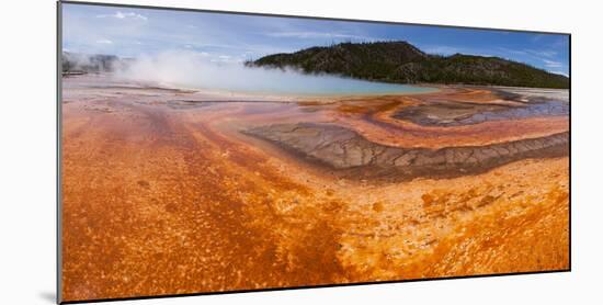 Panorama, USA, Yellowstone National Park, Grand Prismatic Spring-Catharina Lux-Mounted Photographic Print