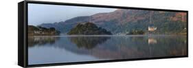 Panorama View across Loch Awe with Kilchurn Castle July-null-Framed Stretched Canvas