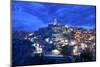 Panorama view of Matera at sunset, Basilicata, Italy, Europe-Marco Brivio-Mounted Photographic Print