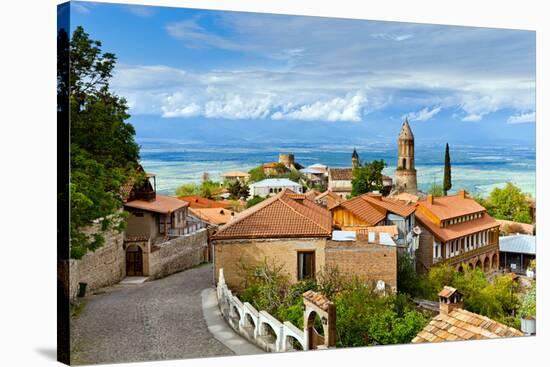 Panorama View of Sighnaghi (Signagi) City in Kakheti Region in Georgia-prescott09-Stretched Canvas